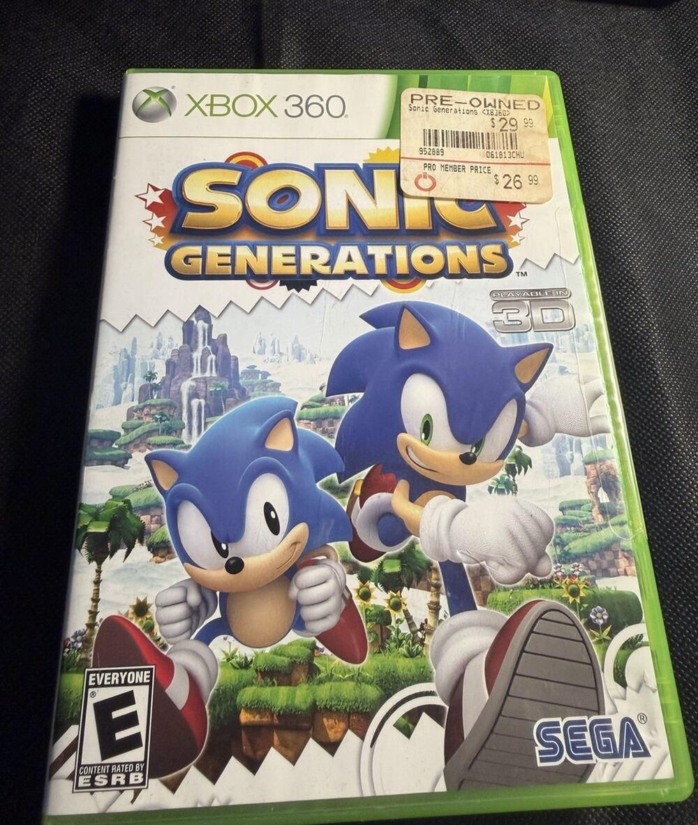 SEGA Sonic Generations (2011) 3D Platformer E Rated NTSC-U/C - Xbox 360